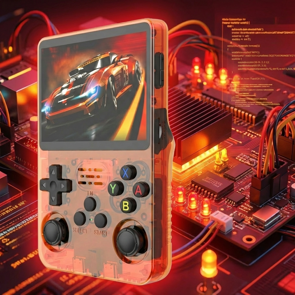 128G R36S Retro Handheld Video Game Console Linux System 3.5 Inch IPS Screen R35s Pro Portable Pocket Video Player 64GB Games