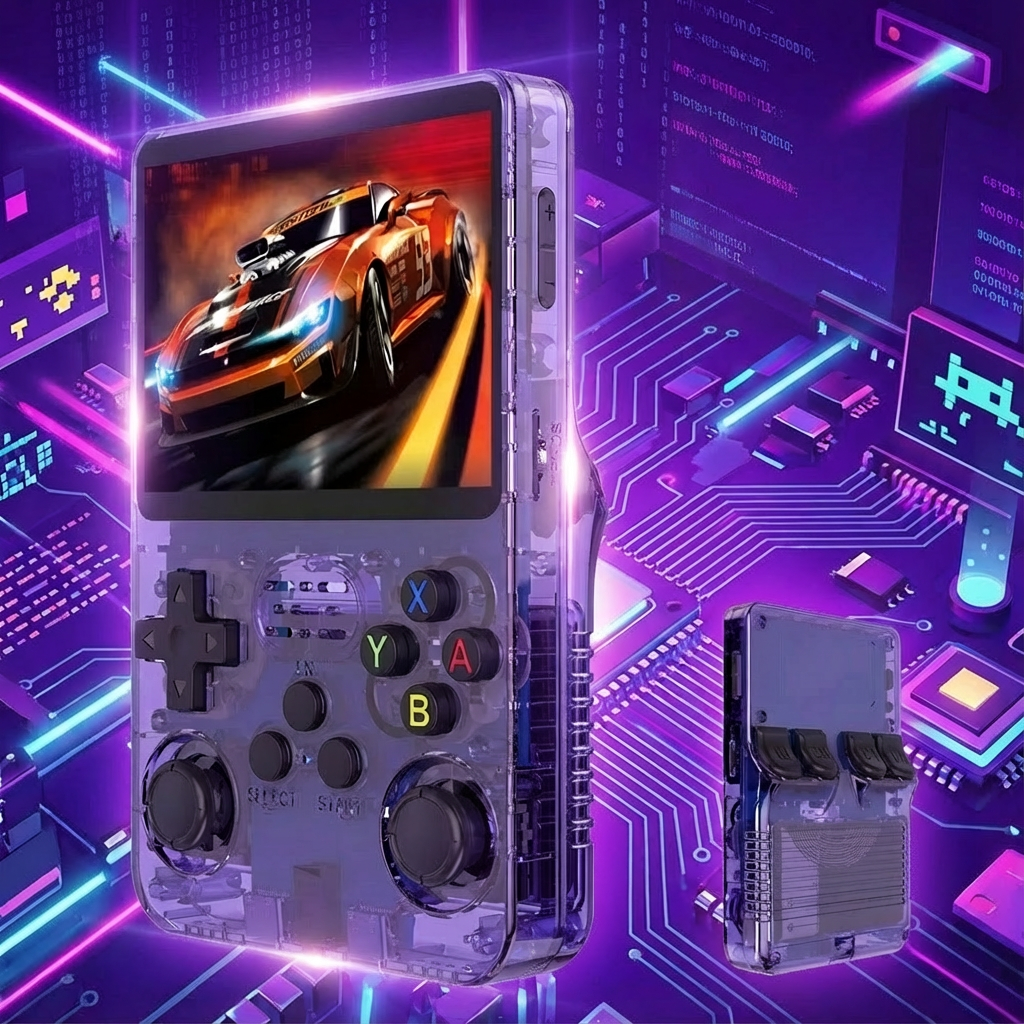 128G R36S Retro Handheld Video Game Console Linux System 3.5 Inch IPS Screen R35s Pro Portable Pocket Video Player 64GB Games