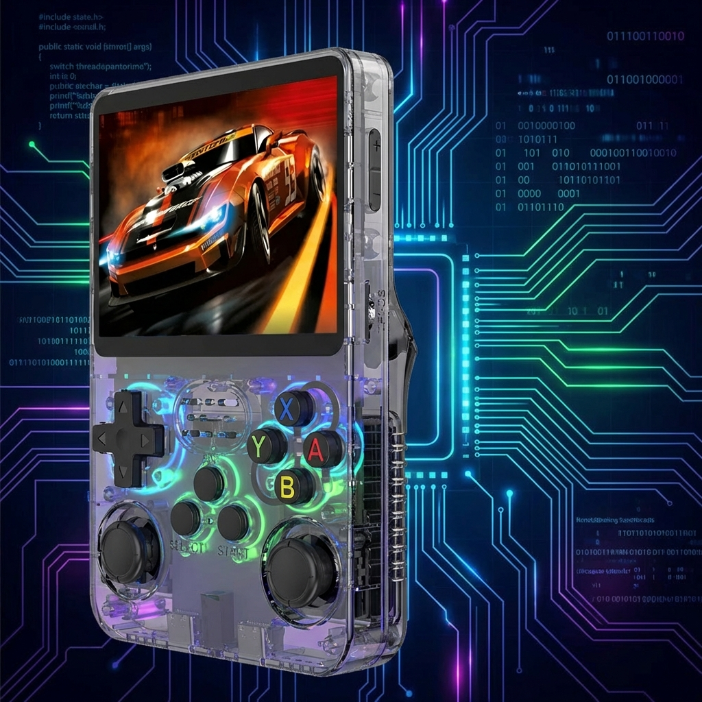 128G R36S Retro Handheld Video Game Console Linux System 3.5 Inch IPS Screen R35s Pro Portable Pocket Video Player 64GB Games